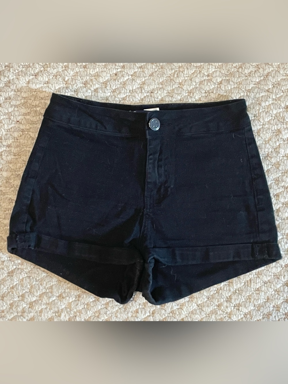 Black Denim Shorts
